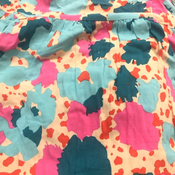 Multicolor Bohemian Print V Neck Ruffle Long Sleeve Maxi Dress - Picture 4 of 5